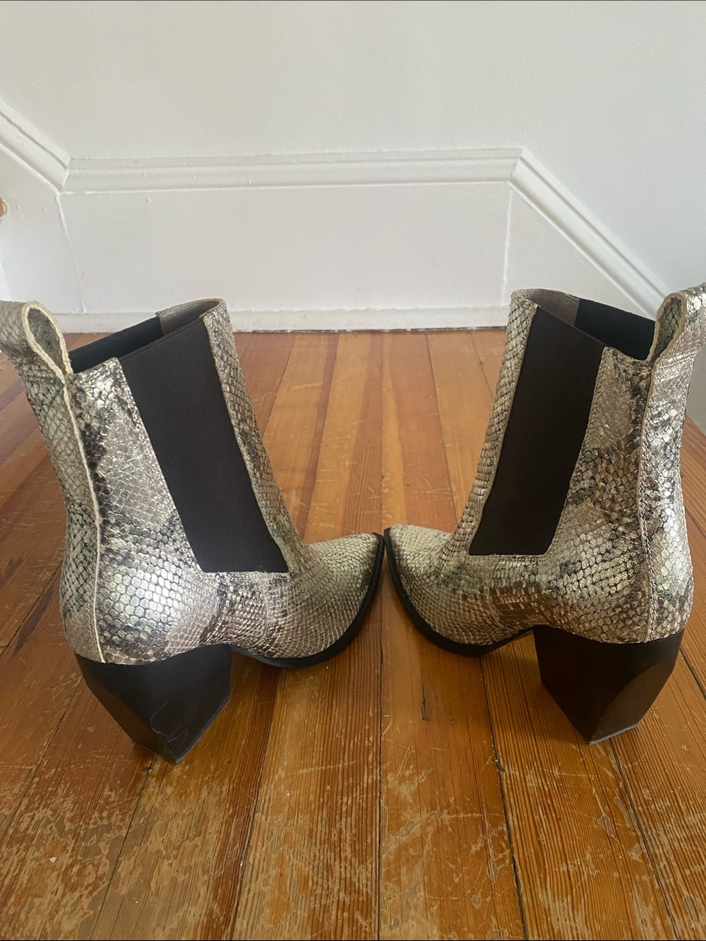 All Saints Metallic Snake Print Ria boot - Picture 6 of 12